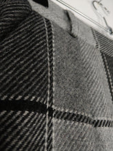 Load image into Gallery viewer, The Grey Tartan | Vintage wool plaid checkered winter mid length pencil skirt XS-S

