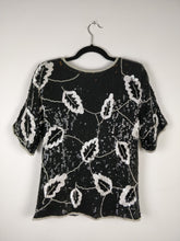 Load image into Gallery viewer, The Monochrome Sequin | Vintage 80s pailletten silk top Frank Usher M
