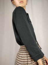 Load image into Gallery viewer, The Black Burberry | Vintage Burberry Brit designer polo top M-L
