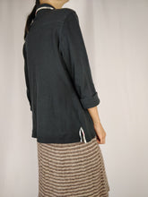 Load image into Gallery viewer, The Black Burberry | Vintage Burberry Brit designer polo top M-L
