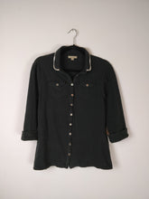 Load image into Gallery viewer, The Black Burberry | Vintage Burberry Brit designer polo top M-L
