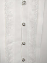 Load image into Gallery viewer, The White Queen | Vintage embroidery lace collar sheer sleeve blouse M-L
