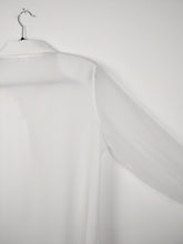 Load image into Gallery viewer, The White Queen | Vintage embroidery lace collar sheer sleeve blouse M-L
