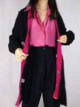Load image into Gallery viewer, The Jacket Cardigan | Vintage wool long logo embroidery cardigan L
