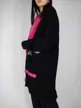 Load image into Gallery viewer, The Jacket Cardigan | Vintage wool long logo embroidery cardigan L
