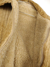 Load image into Gallery viewer, The Corduroy Teddy | Vintage brown beige teddy corduroy winter coat jacket S
