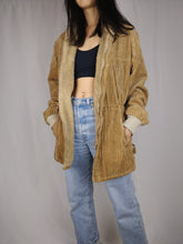 Load image into Gallery viewer, The Corduroy Teddy | Vintage brown beige teddy corduroy winter coat jacket S
