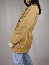 Load image into Gallery viewer, The Corduroy Teddy | Vintage brown beige teddy corduroy winter coat jacket S
