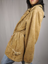 Load image into Gallery viewer, The Corduroy Teddy | Vintage brown beige teddy corduroy winter coat jacket S
