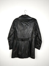 Load image into Gallery viewer, The Black Licorice | Vintage real leather black jacket coat L
