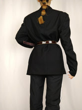Load image into Gallery viewer, The Black Out | Vintage wool Fraizzoli black plain blazer jacket L-XL
