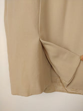 Load image into Gallery viewer, The Bread Roll | Vintage wool beige nude mini pencil skirt XS-S
