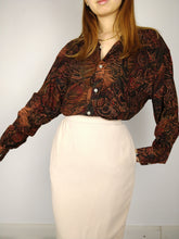 Load image into Gallery viewer, The Bread Roll | Vintage wool beige nude mini pencil skirt XS-S
