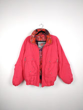 Load image into Gallery viewer, The Pink Belfe Bomber Jacket | Vintage 90s Belfe hot pink ski snow sport bomber padded coat winter M
