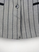 Load image into Gallery viewer, The Grey Blazer | Vintage wool grey black stripe Donnaluna blazer jacket M
