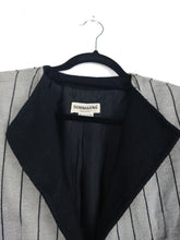 Load image into Gallery viewer, The Grey Blazer | Vintage wool grey black stripe Donnaluna blazer jacket M
