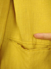 Load image into Gallery viewer, The Yellow Linen | Vintage yellow linen blazer jacket S-M
