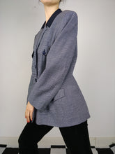 Load image into Gallery viewer, The Blue Blazer | Vintage wool blue collar blazer jacket L
