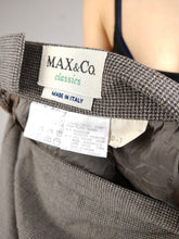 Load image into Gallery viewer, Second hand Max &amp; Co wool brown checker pattern pencil skirt 36 S

