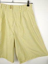 Load image into Gallery viewer, The Silk Culottes | Vintage 90s silk yellow culottes shorts Yessica 42 M-L
