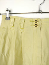 Load image into Gallery viewer, The Silk Culottes | Vintage 90s silk yellow culottes shorts Yessica 42 M-L
