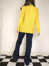 Load image into Gallery viewer, The Yellow Linen | Vintage yellow linen blazer jacket S-M
