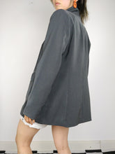 Load image into Gallery viewer, The Grey Blazer | Vintage dark grey blazer jacket 38 S
