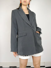 Load image into Gallery viewer, The Grey Blazer | Vintage dark grey blazer jacket 38 S
