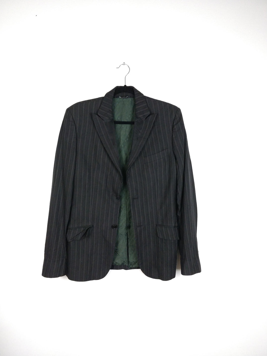 The D&G Blazer | Vintage designer Dolce & Gabbana pin stripe black grey blazer jacket S