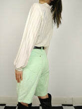Load image into Gallery viewer, The Marc Cain Green Jeans Jorts Shorts | Vintage designer pastel green denim jeans short pants 4 S
