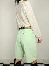 Load image into Gallery viewer, The Marc Cain Green Jeans Jorts Shorts | Vintage designer pastel green denim jeans short pants 4 S
