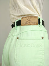 Load image into Gallery viewer, The Marc Cain Green Jeans Jorts Shorts | Vintage designer pastel green denim jeans short pants 4 S
