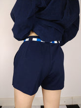 Load image into Gallery viewer, The Tacchini Tennis| Vintage 90s Sergio Tacchini sport tennis shorts dark blue navy 50 M-L
