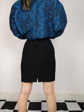 Load image into Gallery viewer, The Black Skirt | Vintage mini midi pencil skirt black XS-S
