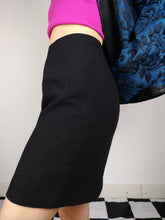 Load image into Gallery viewer, The Black Skirt | Vintage mini midi pencil skirt black XS-S
