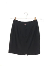 Load image into Gallery viewer, The Black Skirt | Vintage mini midi pencil skirt black XS-S
