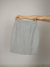 Load image into Gallery viewer, The Grey Benetton | Vintage United Colors of Benetton grey wool pencil mini skirt XS
