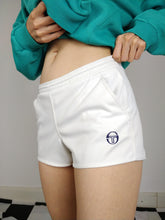 Load image into Gallery viewer, The White Tacchini | Vintage 90s Sergio Tacchini tennis shorts white embroidery XS-S
