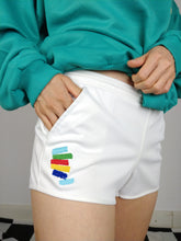 Load image into Gallery viewer, The White Tacchini | Vintage 90s Sergio Tacchini tennis shorts white embroidery XS-S
