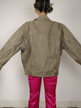 Load image into Gallery viewer, The Brown Denim Jacket | Vintage CB brown grey denim oversized jeans jacket unisex women men L-XL
