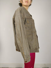Load image into Gallery viewer, The Brown Denim Jacket | Vintage CB brown grey denim oversized jeans jacket unisex women men L-XL
