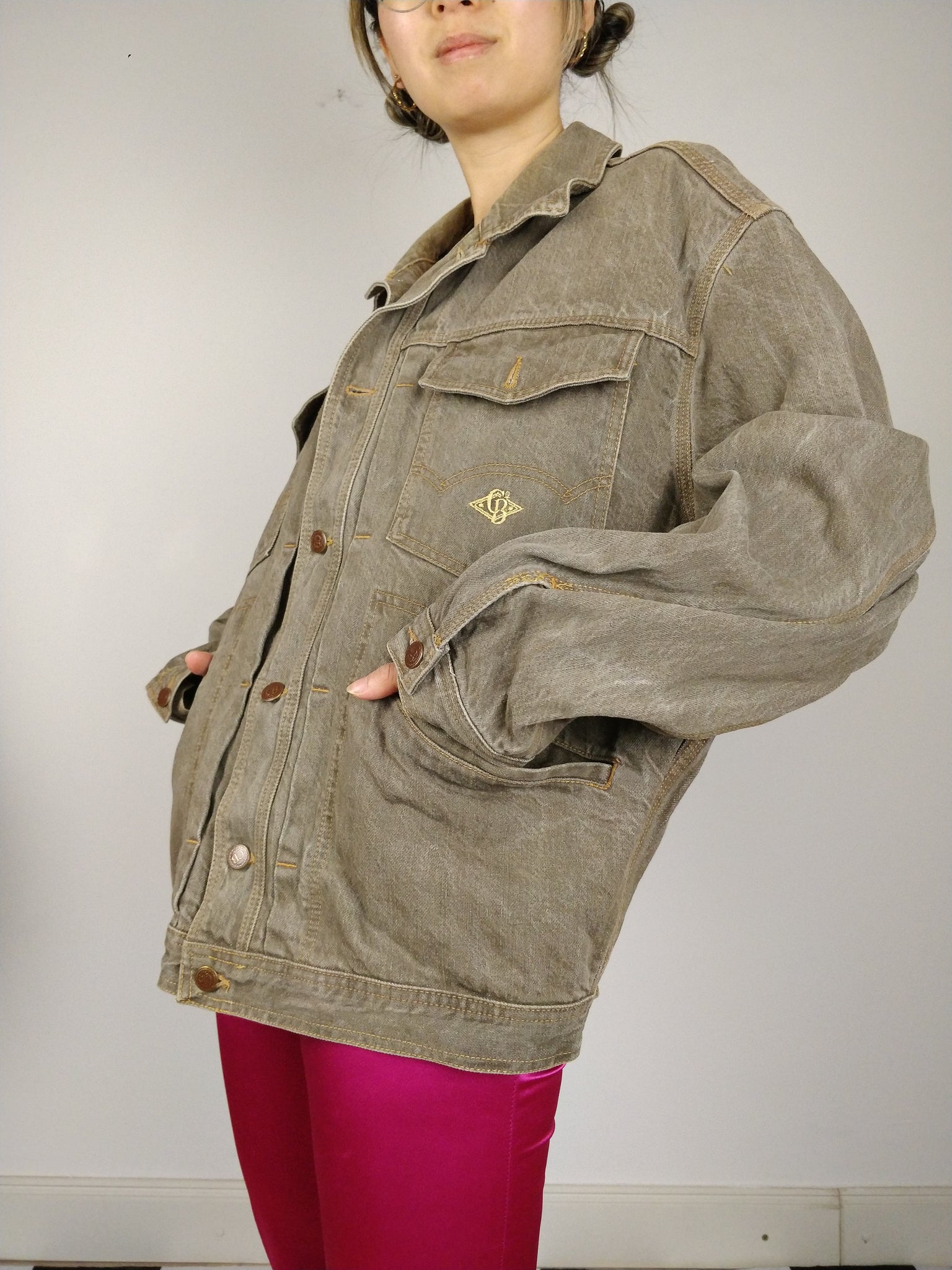 River Island Denim Jacket In Light Brown | ASOS