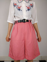 Load image into Gallery viewer, The Pink Culottes | Vintage culottes shorts bermuda pink S
