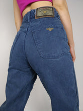 Load image into Gallery viewer, The Blue Raybest | Vintage blue Raybest high waist denim straight fit pants XS-S
