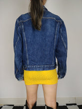 Load image into Gallery viewer, The Dark Diesel Denim | Vintage dark blue denim wash trucker jeans jacket Diesel designer women men unisex  M
