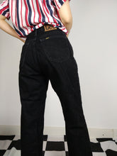 Load image into Gallery viewer, The Black Lee Jeans | Vintage Lee Jeans Oklahoma black denim high waist mom jeans S M 32-33
