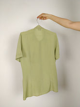 Load image into Gallery viewer, The D&amp;G Shirt | Vintage designer Dolce &amp; Gabbana khaki green short sleeve plain blouse S

