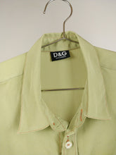 Load image into Gallery viewer, The D&amp;G Shirt | Vintage designer Dolce &amp; Gabbana khaki green short sleeve plain blouse S
