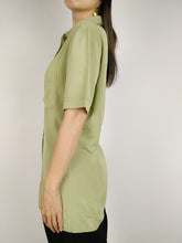 Load image into Gallery viewer, The D&amp;G Shirt | Vintage designer Dolce &amp; Gabbana khaki green short sleeve plain blouse S
