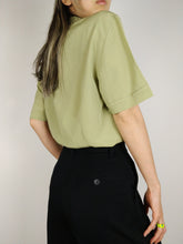Load image into Gallery viewer, The D&amp;G Shirt | Vintage designer Dolce &amp; Gabbana khaki green short sleeve plain blouse S
